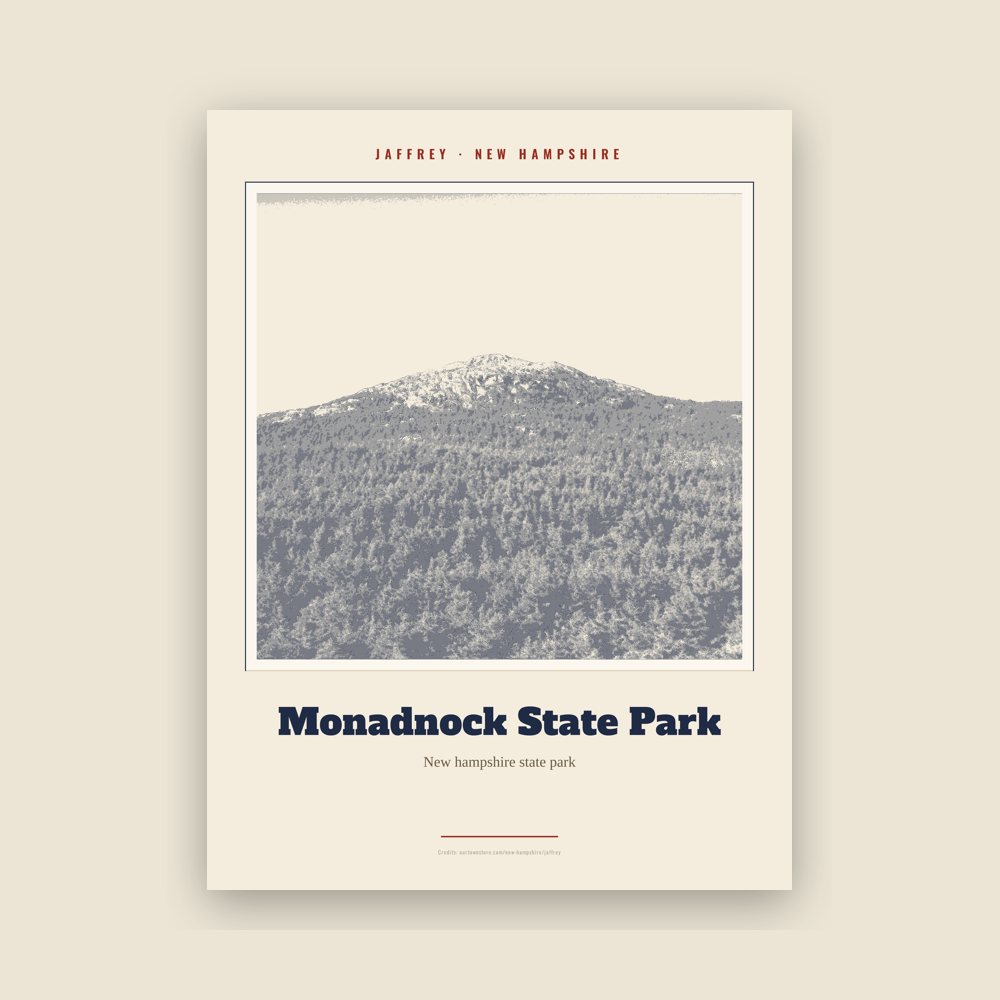 Jaffrey Monadnock State Park Landmark Print