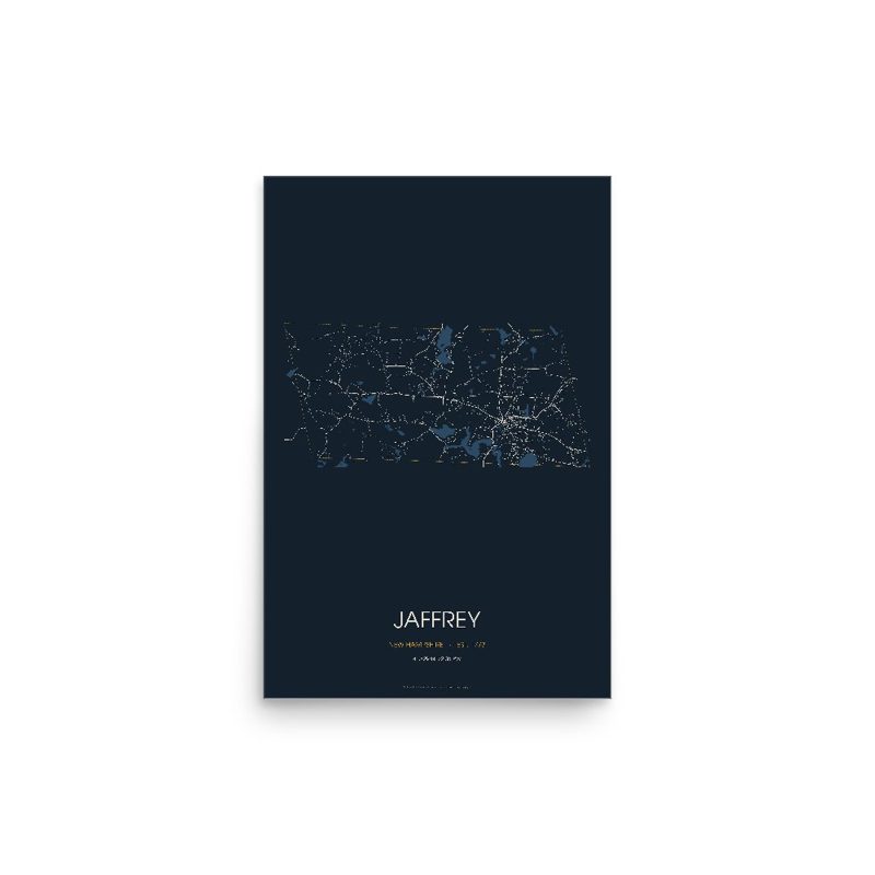 Jaffrey Street Map Poster · Midnight