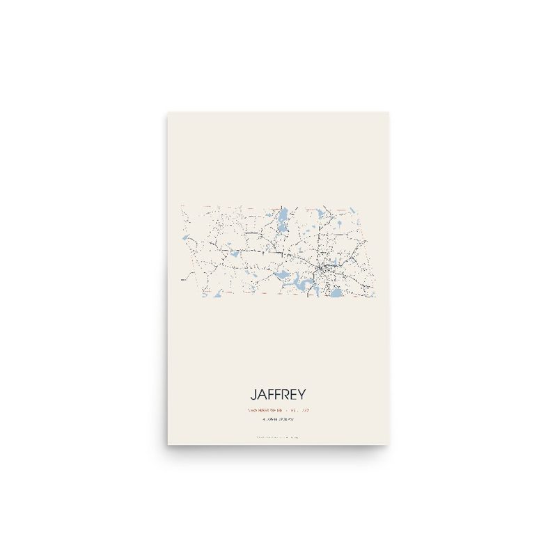 Jaffrey Street Map Poster · Linen