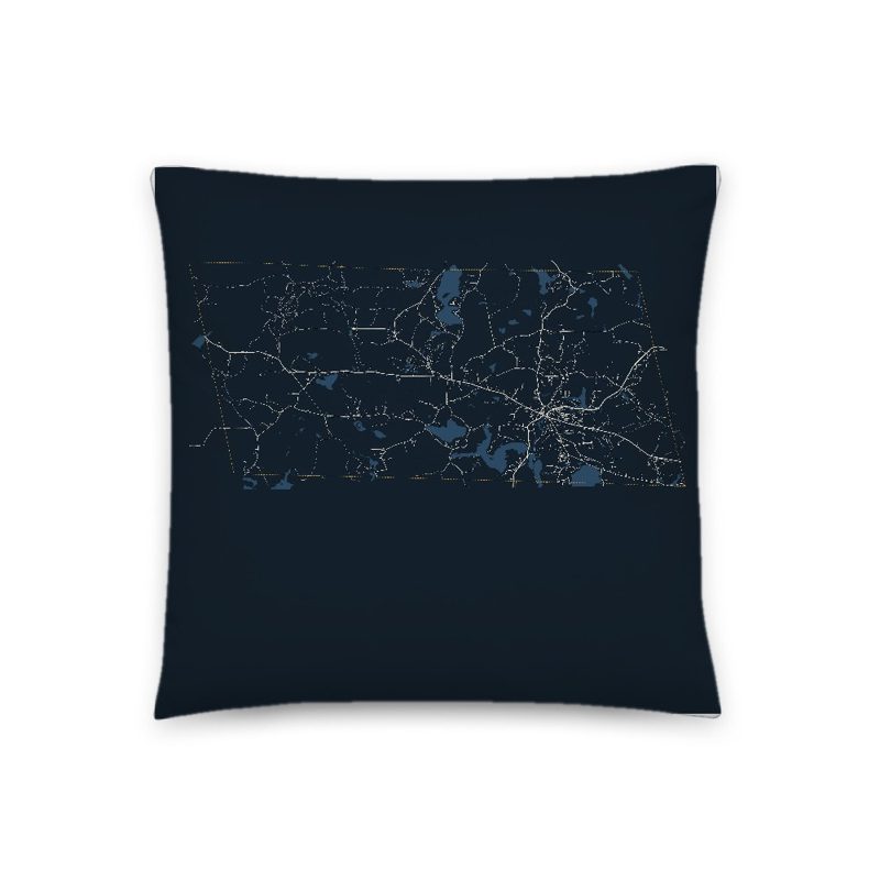 Jaffrey Map Throw Pillow