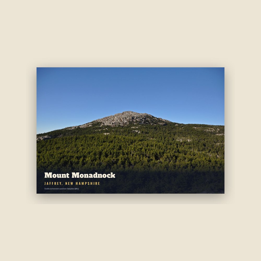 Jaffrey Mount Monadnock Postcard