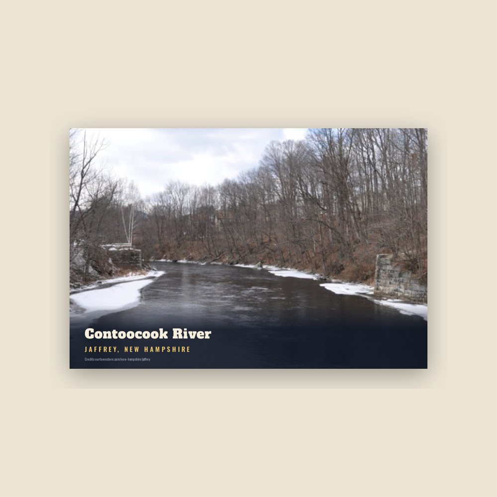 Jaffrey Contoocook River Postcard