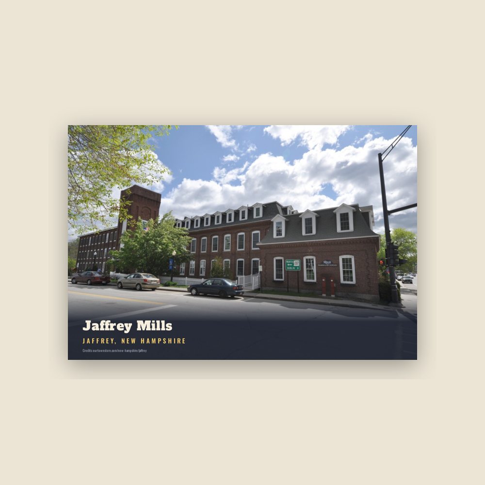 Jaffrey Jaffrey Mills Postcard