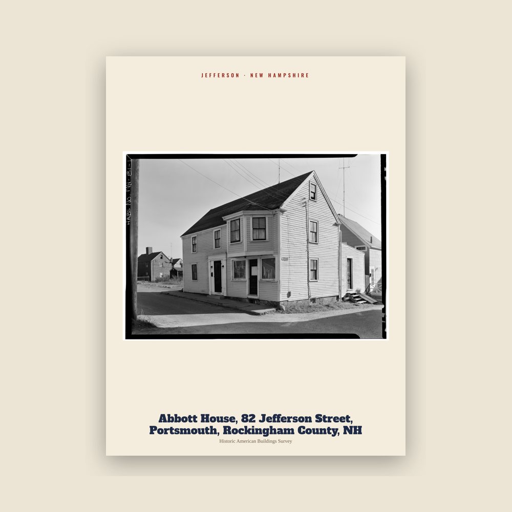 Jefferson Abbott House, 82 Jefferson Street, Portsmouth, Rockingham County, NH Archive Print