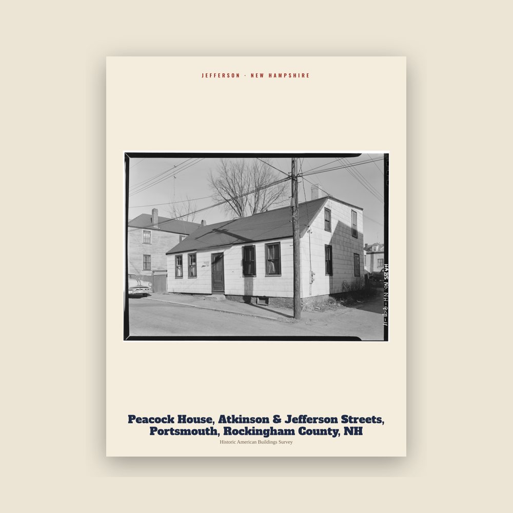 Jefferson Peacock House, Atkinson & Jefferson Streets, Portsmouth, Rockingham County, NH Archive Print