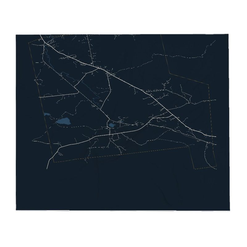 Jefferson Street Map Throw Blanket