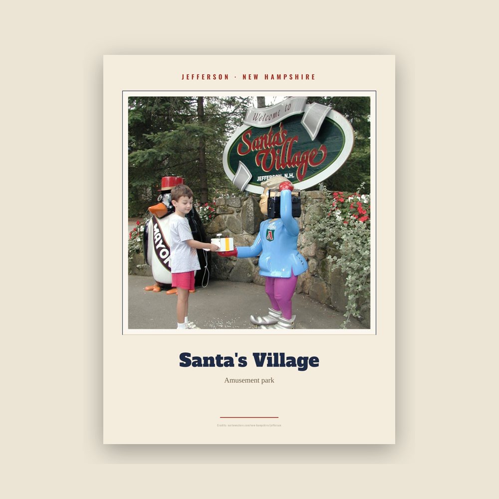 Jefferson Santa's Village Landmark Print