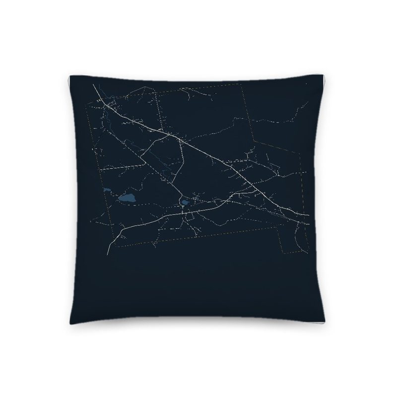 Jefferson Map Throw Pillow