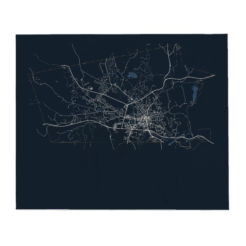 Keene Street Map Throw Blanket