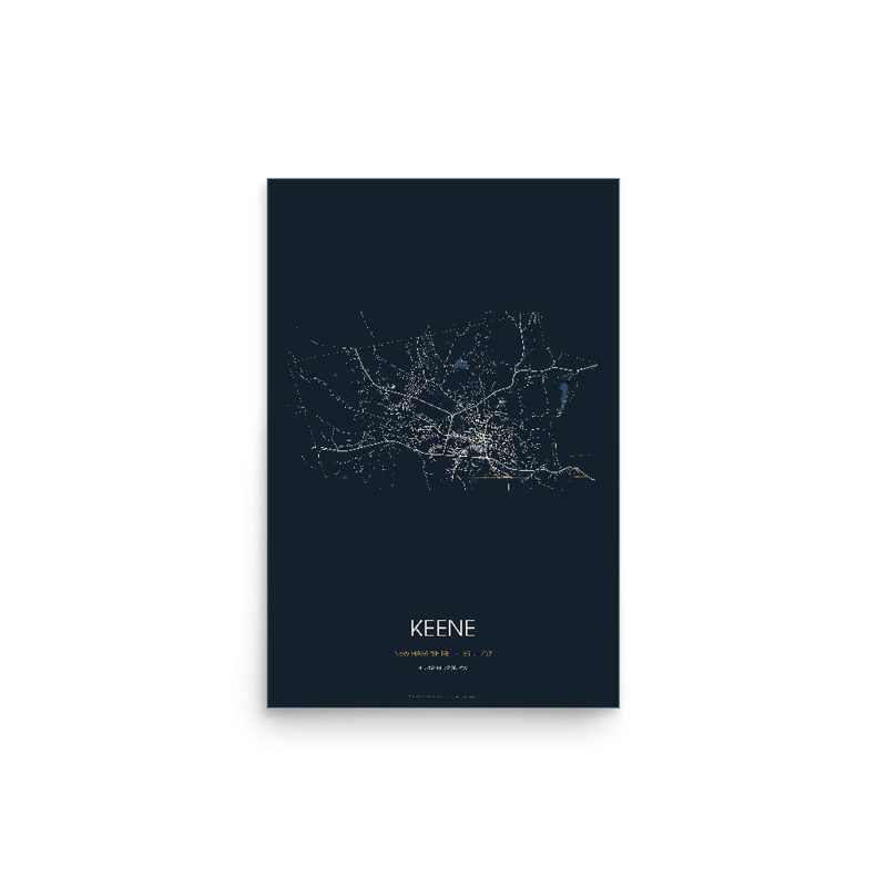 Keene Street Map Poster · Midnight
