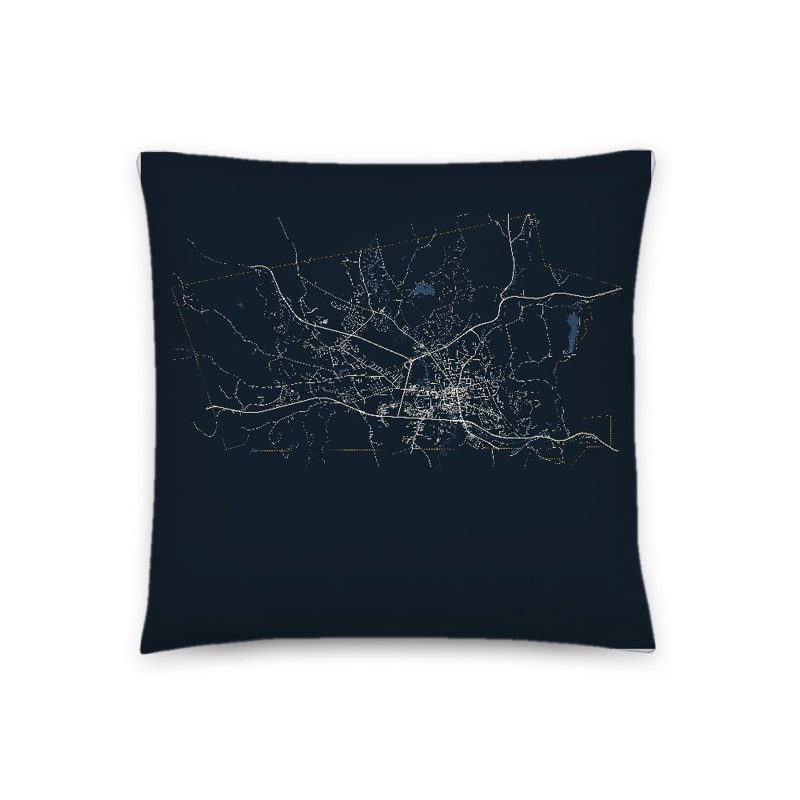 Keene Map Throw Pillow