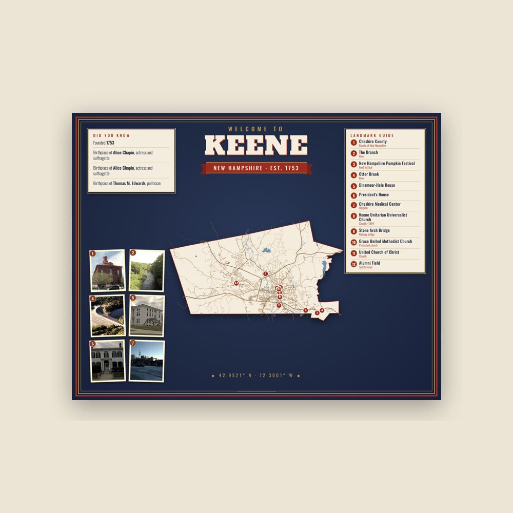 Keene Map Placemat