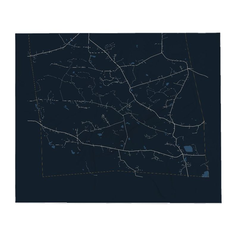 Kensington Street Map Throw Blanket