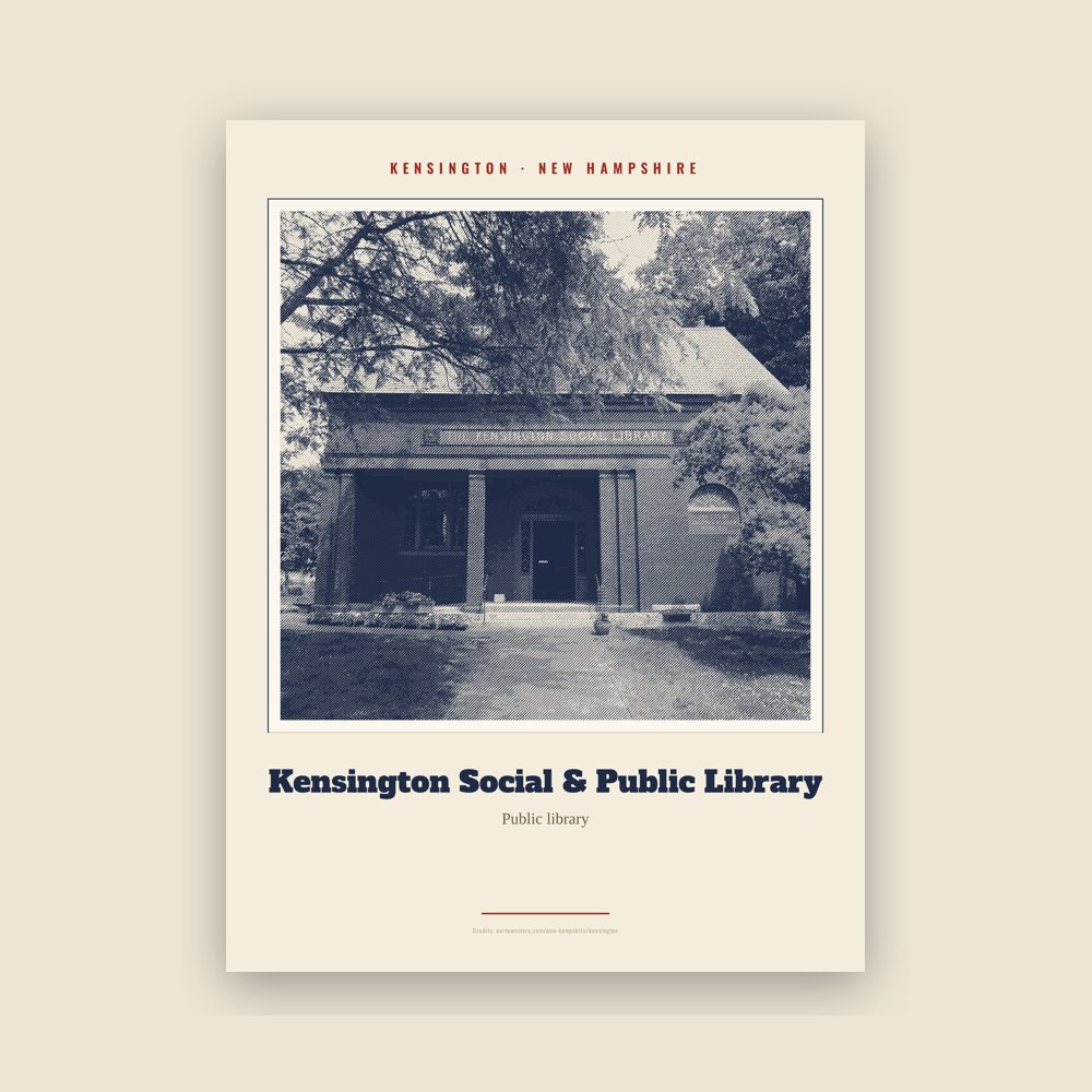 Kensington Kensington Social & Public Library Landmark Print