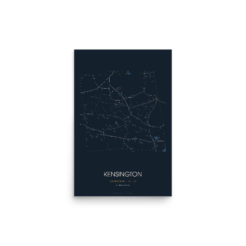 Kensington Street Map Poster · Midnight