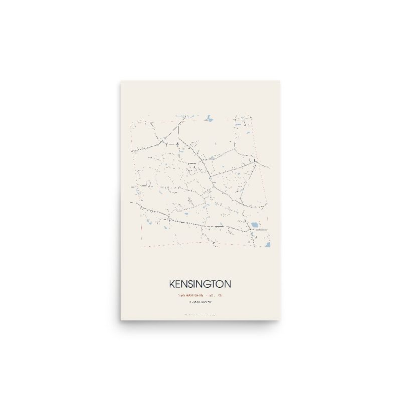 Kensington Street Map Poster · Linen