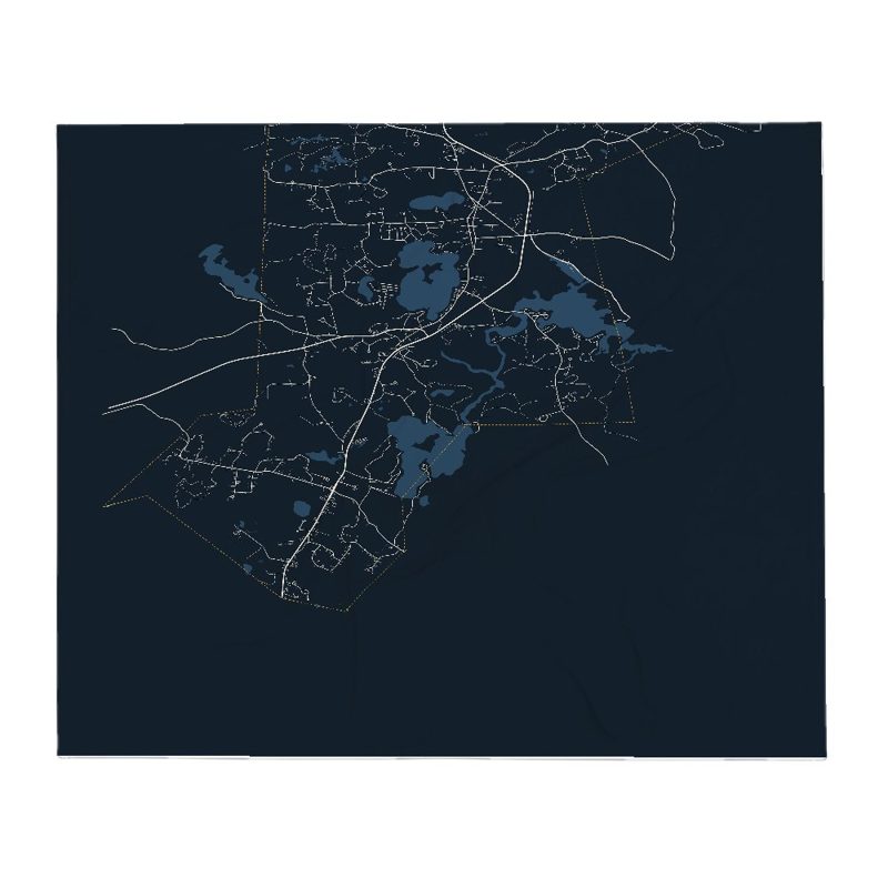 Kingston Street Map Throw Blanket