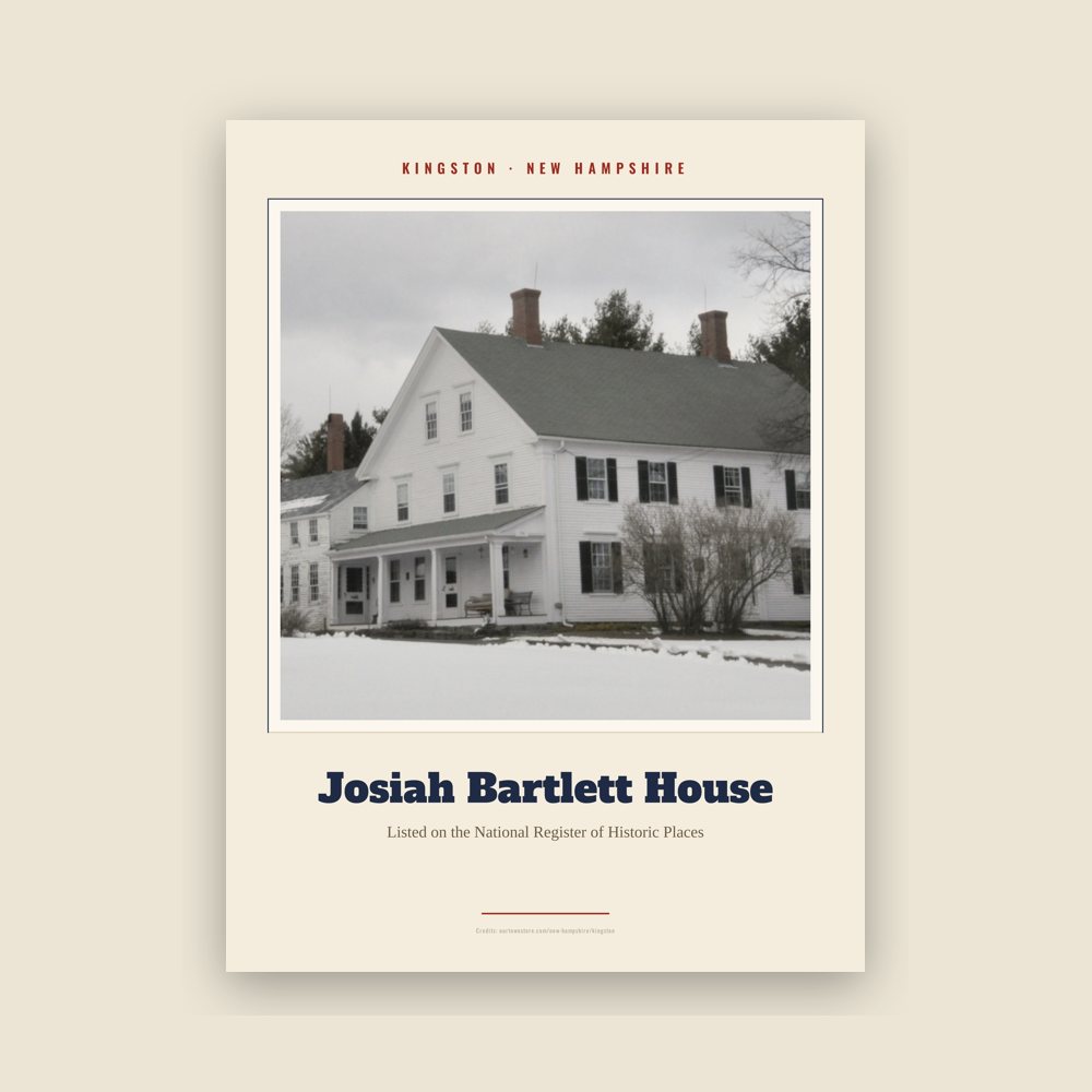 Kingston Josiah Bartlett House Landmark Print