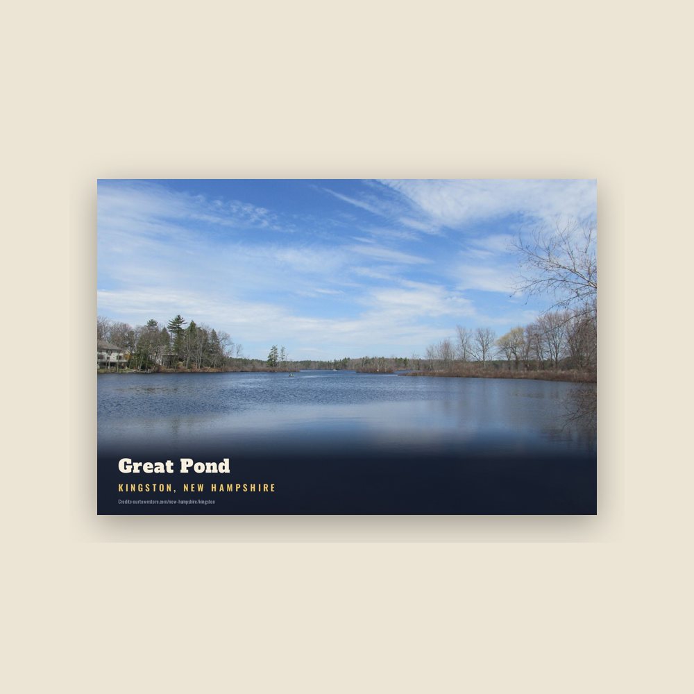Kingston Great Pond Postcard