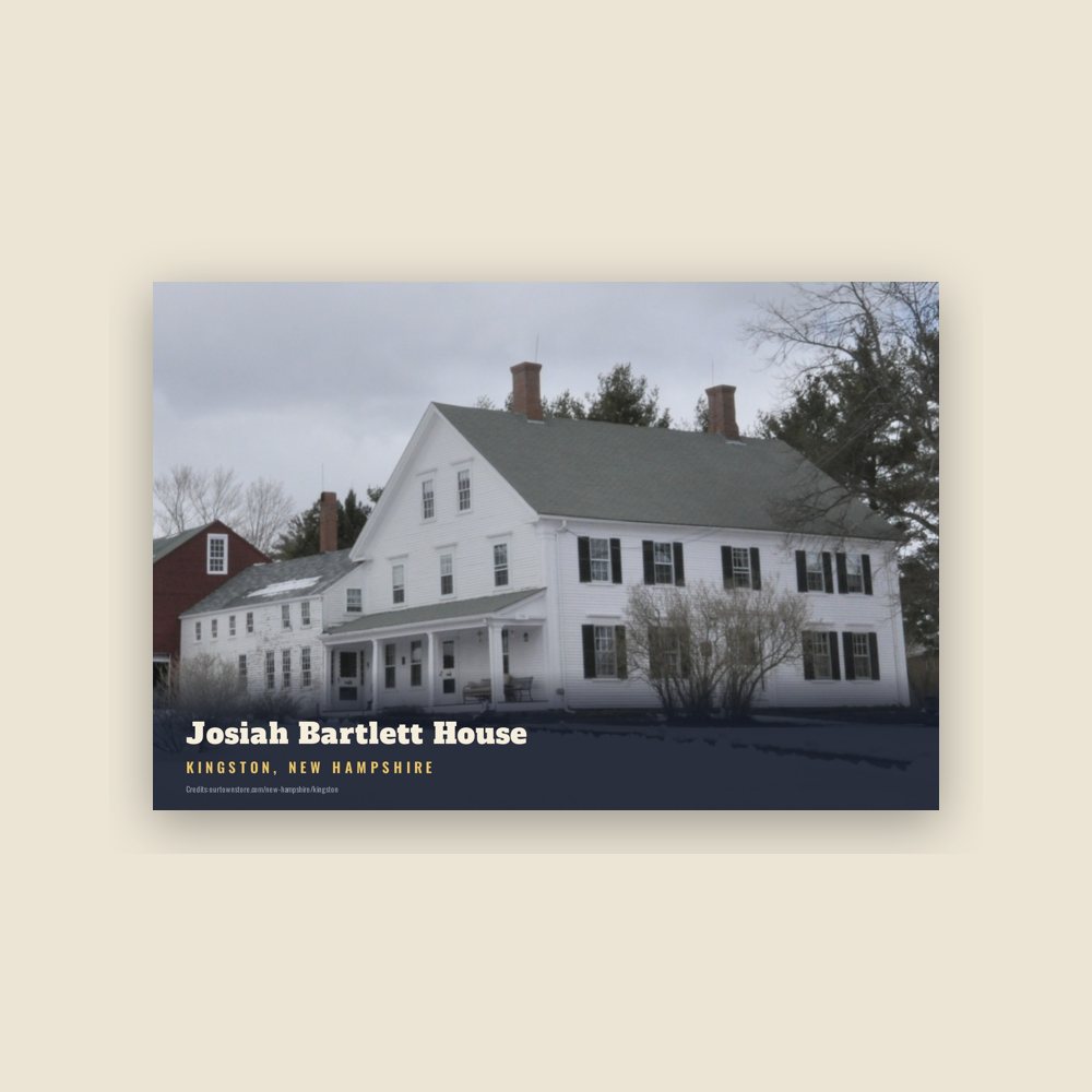 Kingston Josiah Bartlett House Postcard
