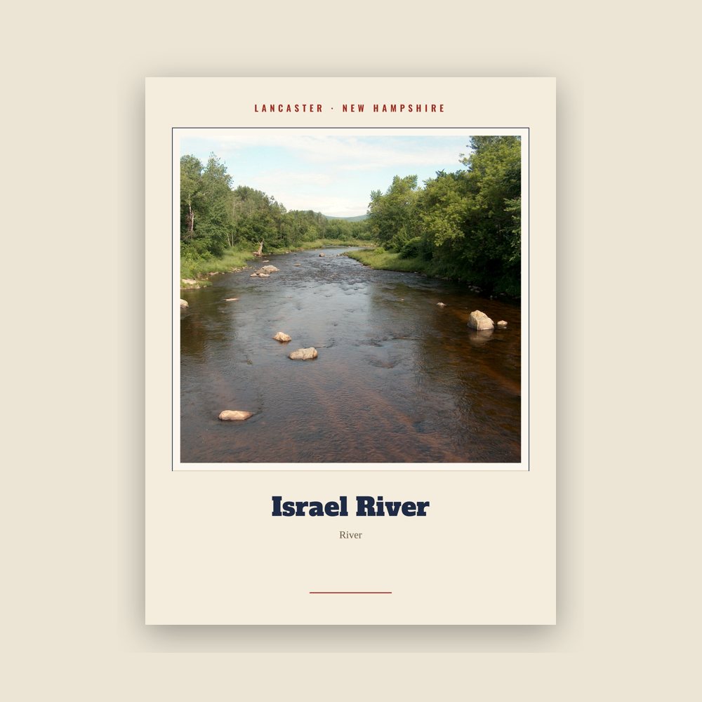 Lancaster Israel River Landmark Print