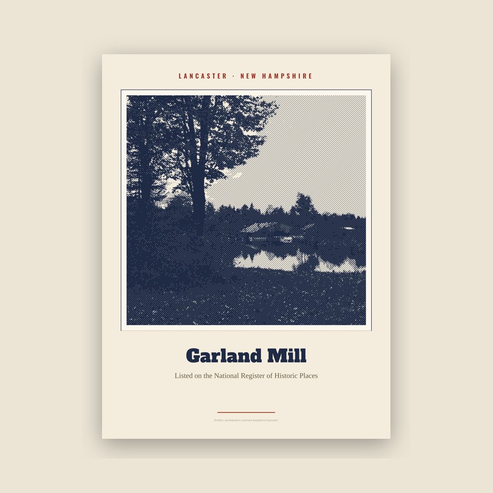 Lancaster Garland Mill Landmark Print