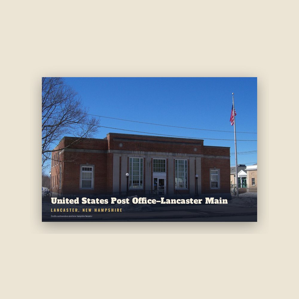 Lancaster United States Post Office–Lancaster Main Postcard