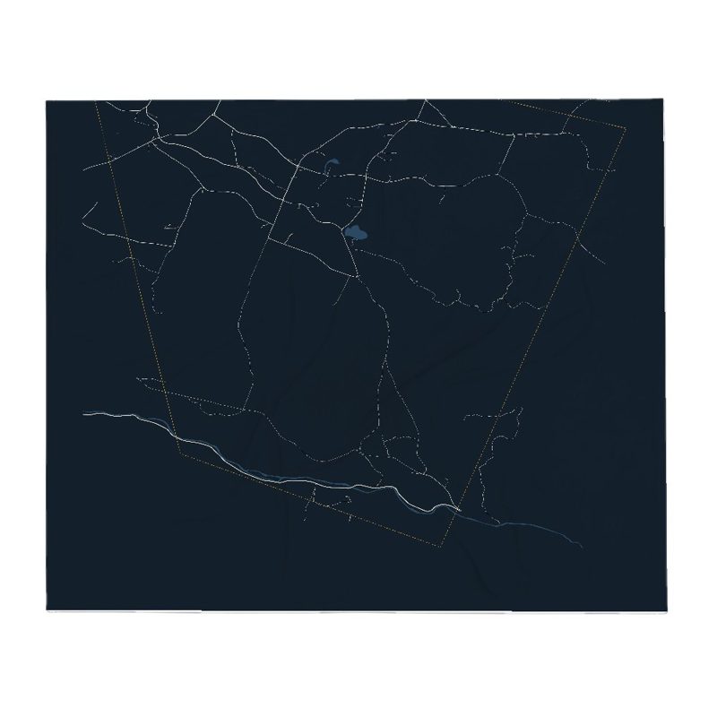 Landaff Street Map Throw Blanket