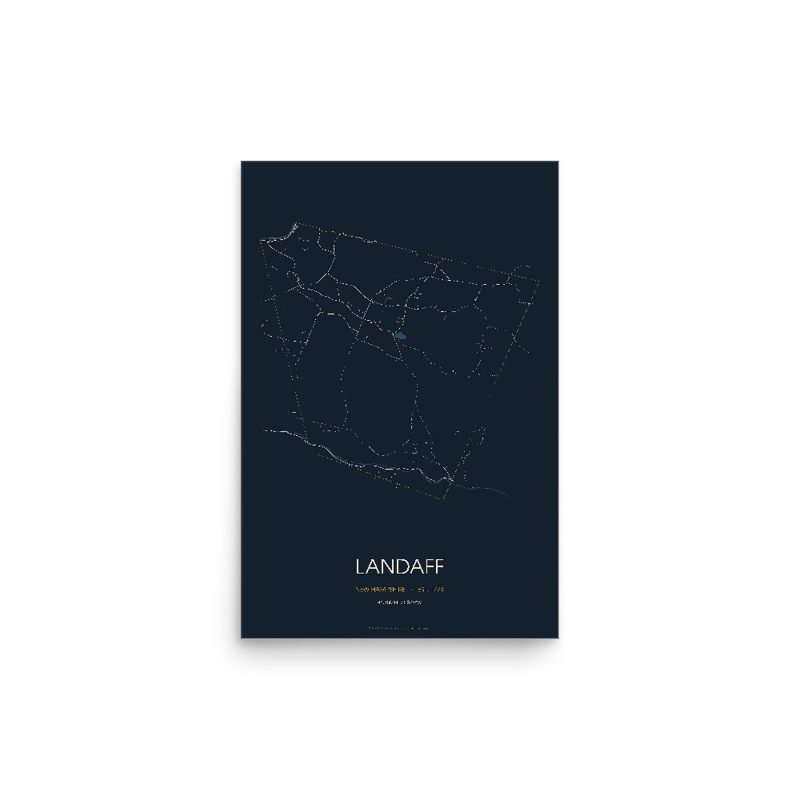 Landaff Street Map Poster · Midnight
