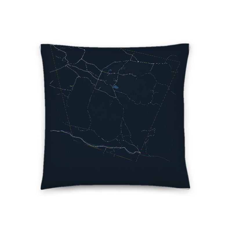 Landaff Map Throw Pillow