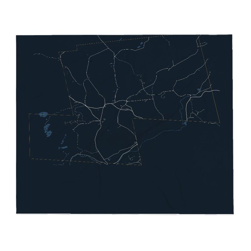 Langdon Street Map Throw Blanket