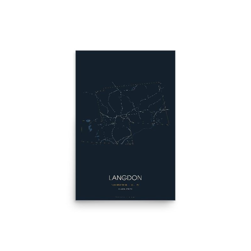 Langdon Street Map Poster · Midnight