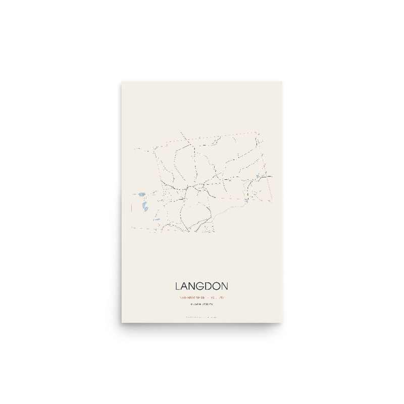 Langdon Street Map Poster · Linen