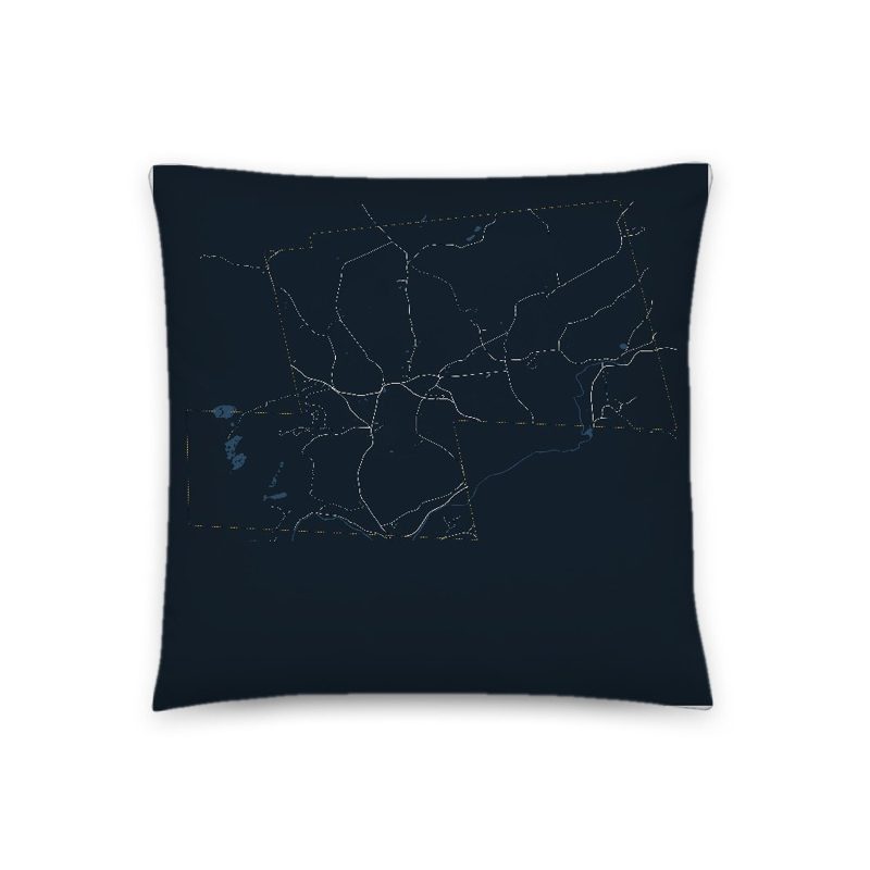 Langdon Map Throw Pillow