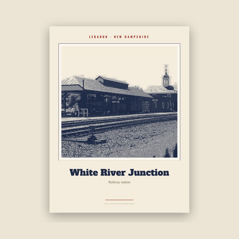 Lebanon White River Junction Landmark Print