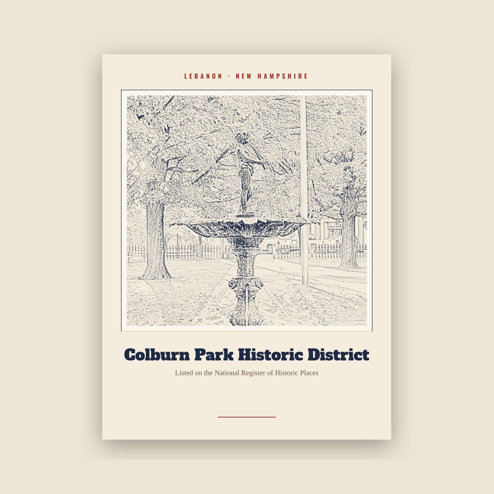 Lebanon Colburn Park Historic District Landmark Print