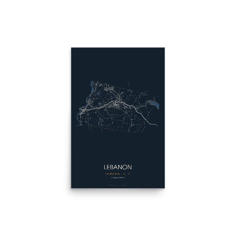 Lebanon Street Map Poster · Midnight