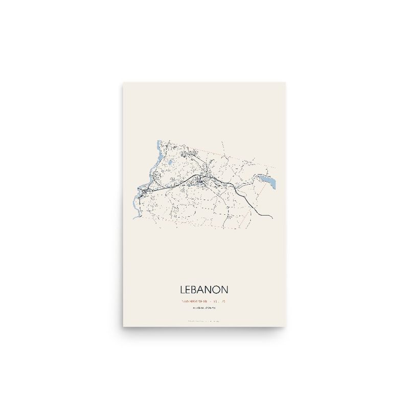Lebanon Street Map Poster · Linen