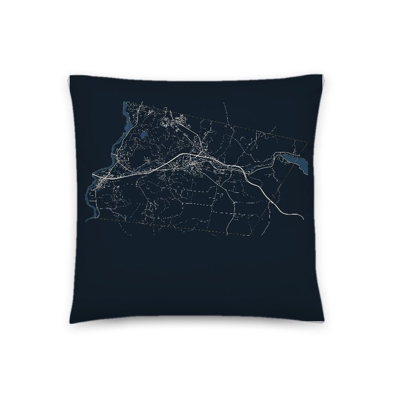 Lebanon Map Throw Pillow