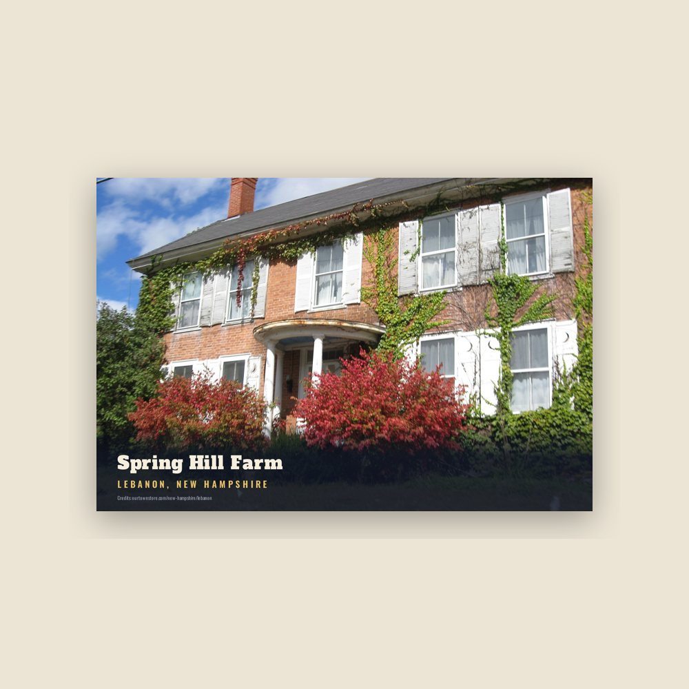 Lebanon Spring Hill Farm Postcard