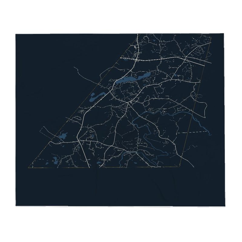 Lee Street Map Throw Blanket