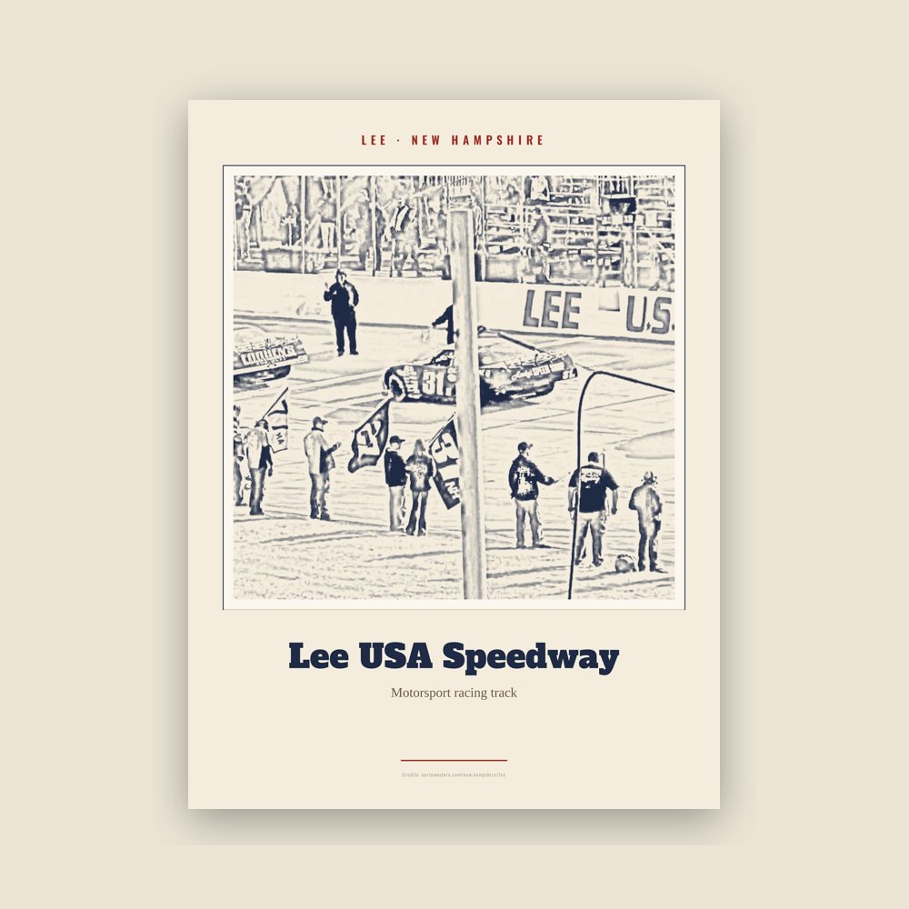 Lee Lee USA Speedway Landmark Print