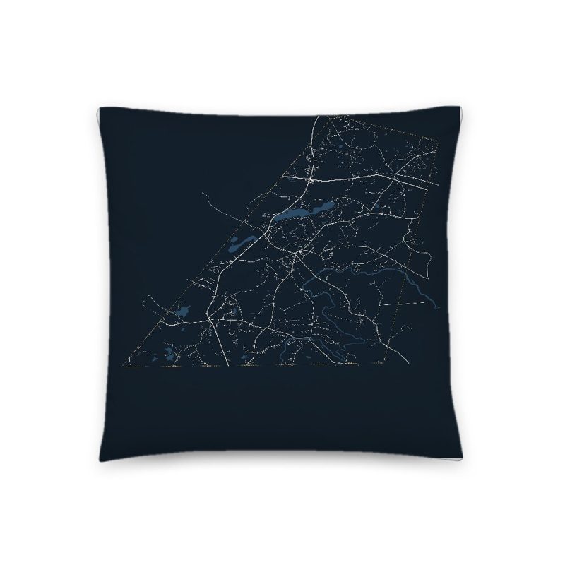 Lee Map Throw Pillow