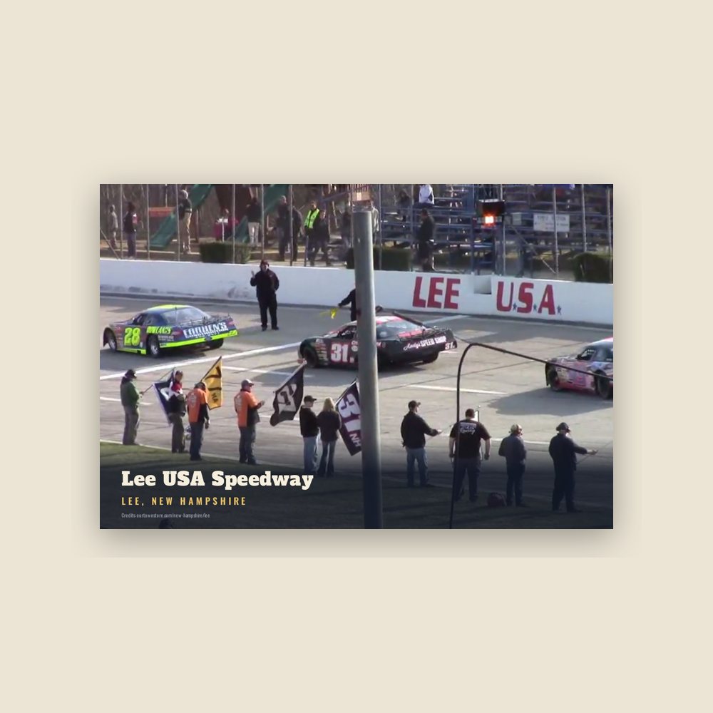 Lee Lee USA Speedway Postcard