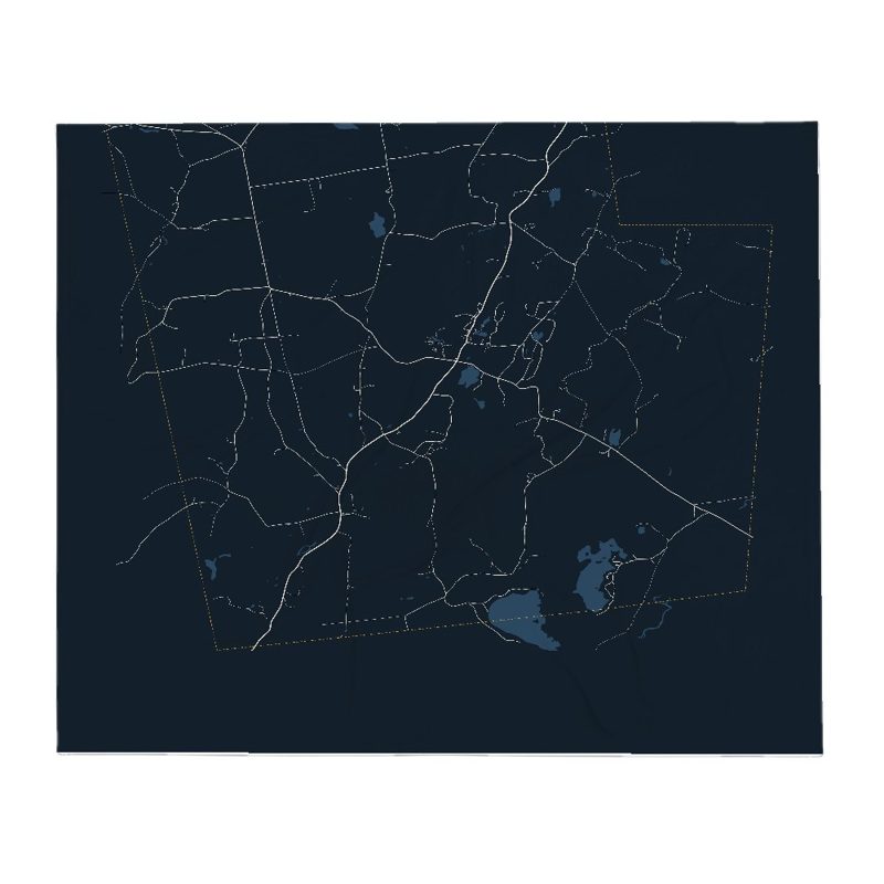 Lempster Street Map Throw Blanket