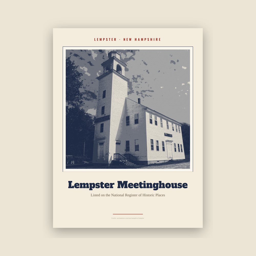 Lempster Lempster Meetinghouse Landmark Print