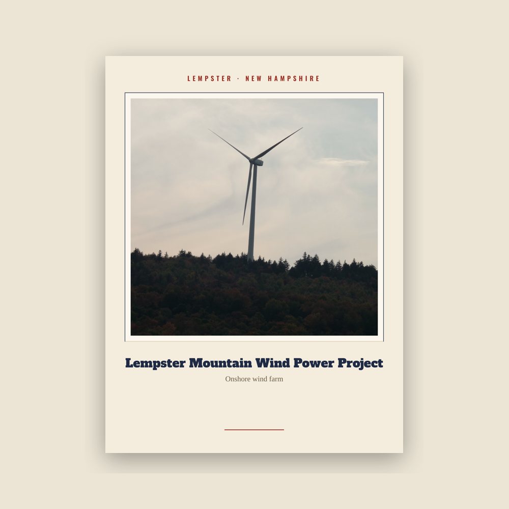 Lempster Lempster Mountain Wind Power Project Landmark Print