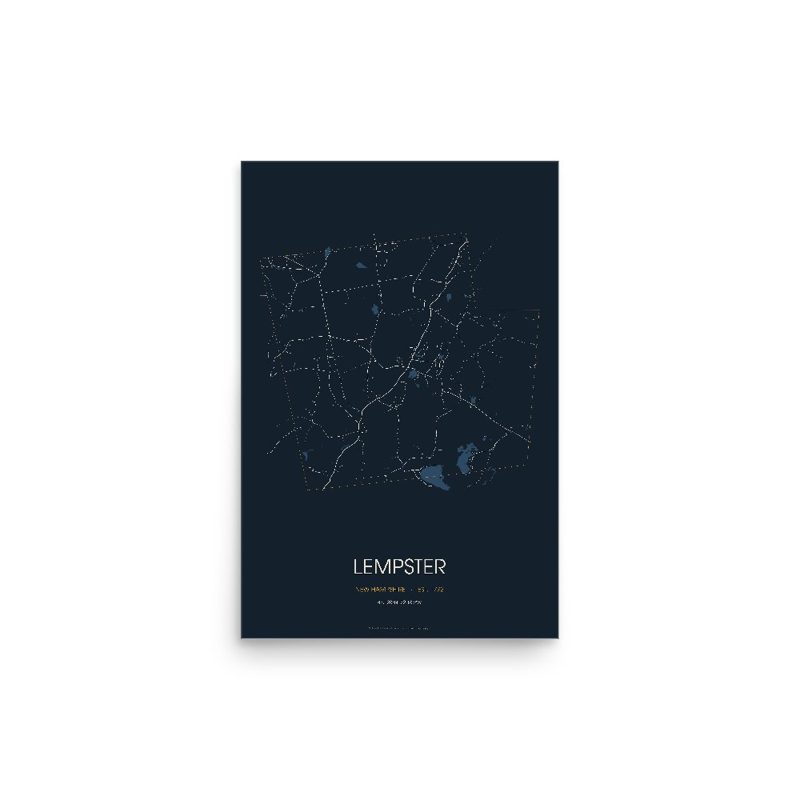 Lempster Street Map Poster · Midnight