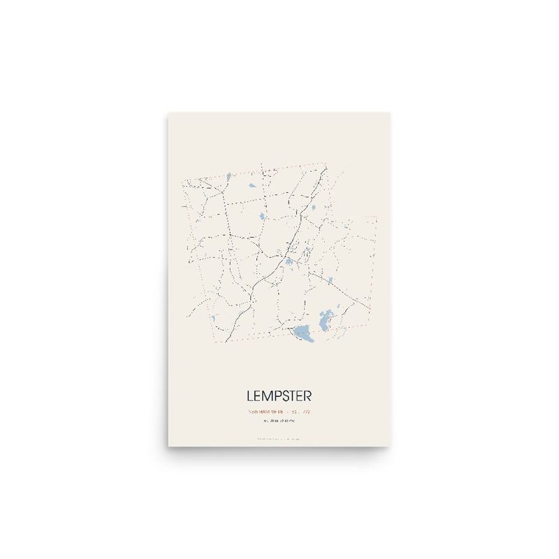 Lempster Street Map Poster · Linen