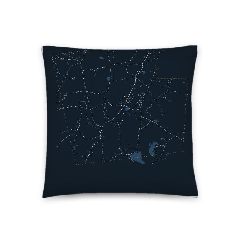 Lempster Map Throw Pillow